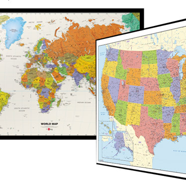 Mounted Maps up to 6x8 feet