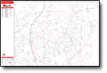 Red Line City Wall Maps