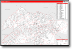 Red Line County Wall Maps