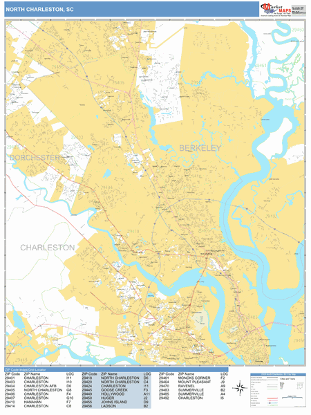 Charleston Sc Zip Code Map Dibandingkan