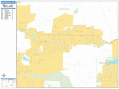 Simi Valley California Zip Code Wall Map (Basic Style) by MarketMAPS