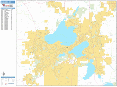 Madison Wisconsin Zip Code Wall Map (Basic Style) by MarketMAPS