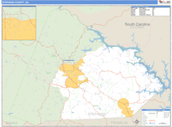 county map stephens ga wall georgia maps basic