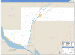 Pepin County, WI Wall Map Basic Style by MarketMAPS