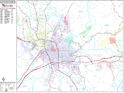 Tuscaloosa Alabama Wall Map (premium Style) By Marketmaps