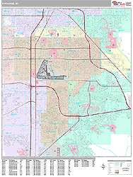 Paradise Nevada Zip Code Wall Map (Premium Style) by MarketMAPS