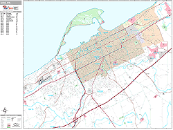 Erie Pennsylvania Zip Code Wall Map (Premium Style) By MarketMAPS