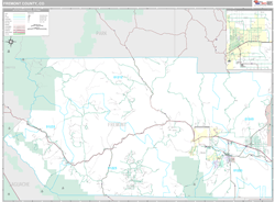 Fremont County, CO Zip Code Wall Map Premium Style by MarketMAPS