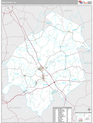 Ohio County, KY Wall Map Premium Style by MarketMAPS