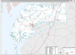 Kent County MD Zip Code Wall Map Premium Style By MarketMAPS