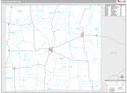 Sullivan County, MO Zip Code Wall Map Premium Style by MarketMAPS