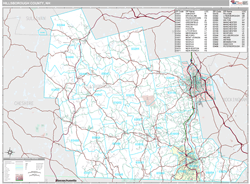 Hillsborough County NH Zip Code Wall Map Premium Style By MarketMAPS