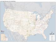 USA Railroad Wall Map