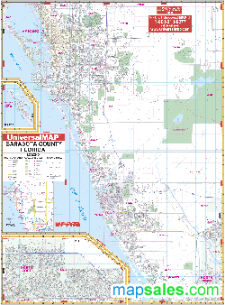 Sarasota County Wall Map by UniversalMap