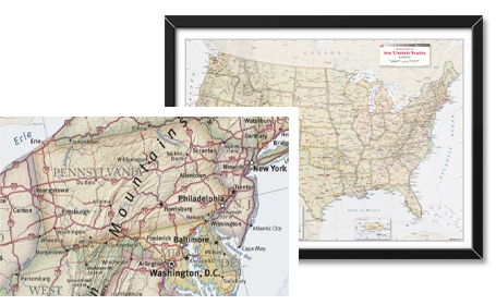 Political Wall Map by Equator Maps