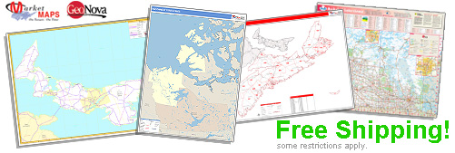World's largest selection of New Brunswick Wall Maps