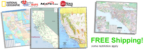 World's largest selection of California Wall Maps