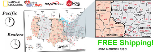World's largest selection of Time Zone USA Wall Maps