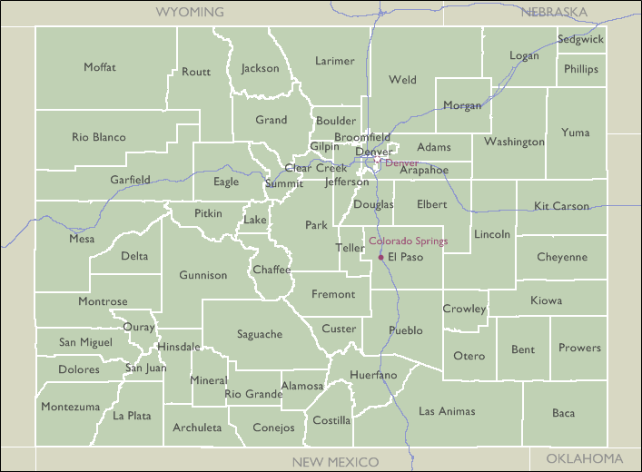 Co Zip Code Map Colorado County Zip Code Wall Maps