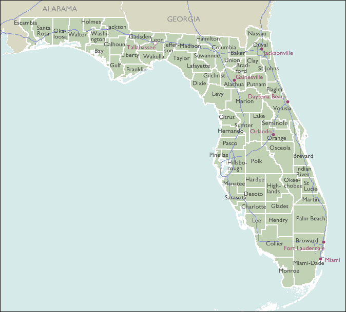 zip codes for florida map Florida County Zip Code Wall Maps zip codes for florida map