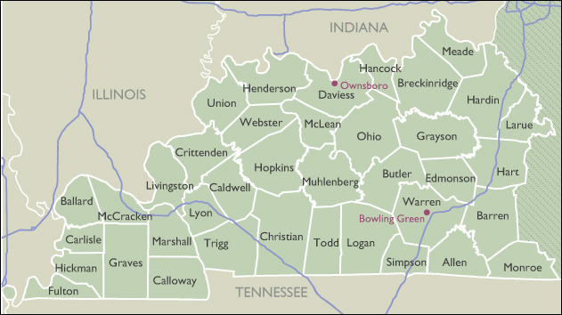 County Wall Maps of Kentucky - MapSales