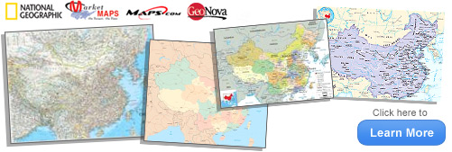 Maps of China from MapSales.com - The leading source of Maps of China!