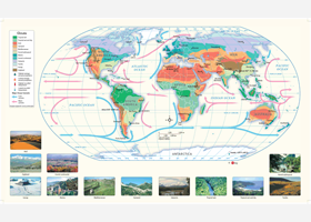World Climate Wall Map