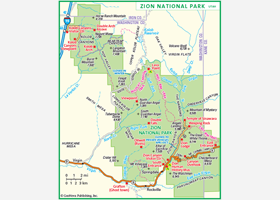 Zion National Park Wall Map