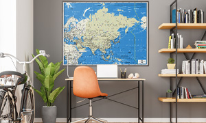 Shop for interior decor wall maps for home offices.