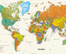 Shop for world wall maps.