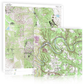 Detailed Topographic Wall Maps from the USGS and National Geographic