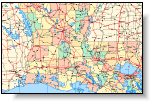 State Color Coded by County Wall Map