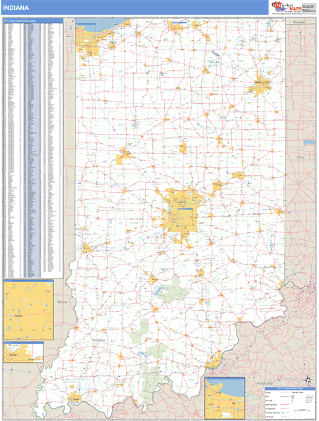 Zip Code Map Of Indiana 6013