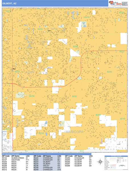 Gilbert Az Zip Code Map