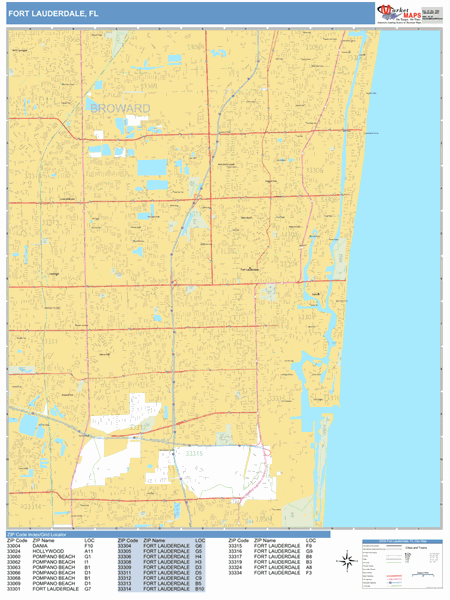 Fort Lauderdale Zip Code Map - Maping Resources