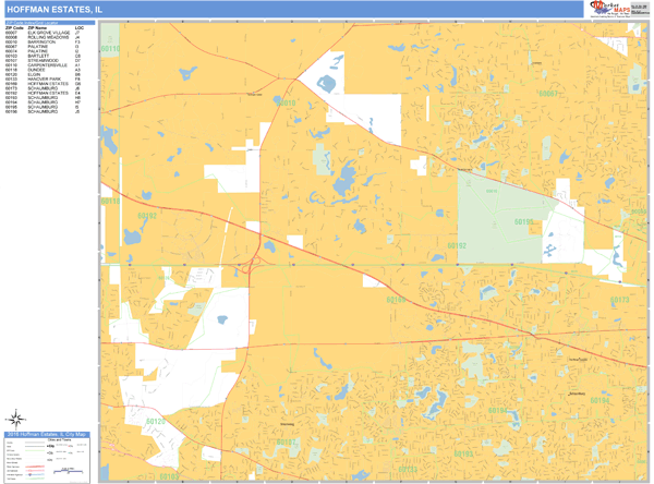 hoffman-estates-illinois-wall-map-basic-style-by-marketmaps