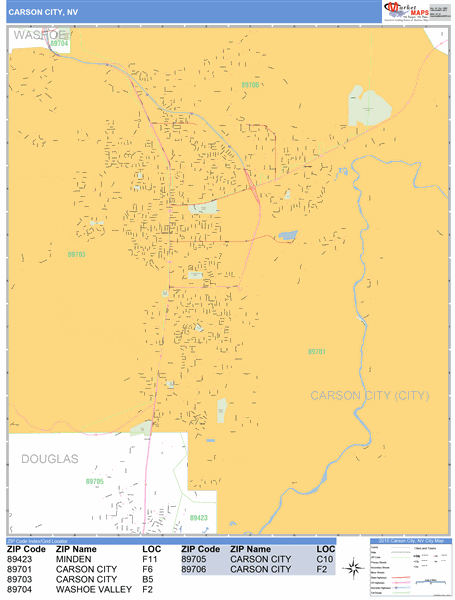 Carson City Nevada Zip Code Map 0362