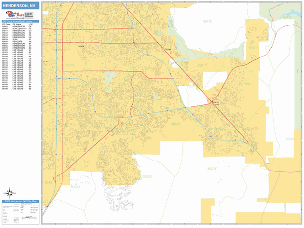 Henderson Nevada Zip Code Map 8534