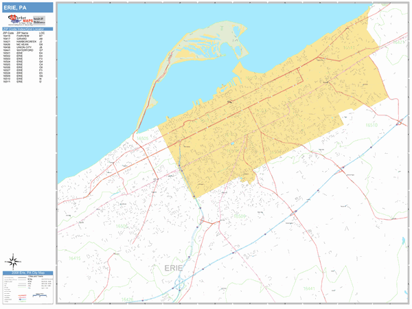 Erie Zip Codes Map