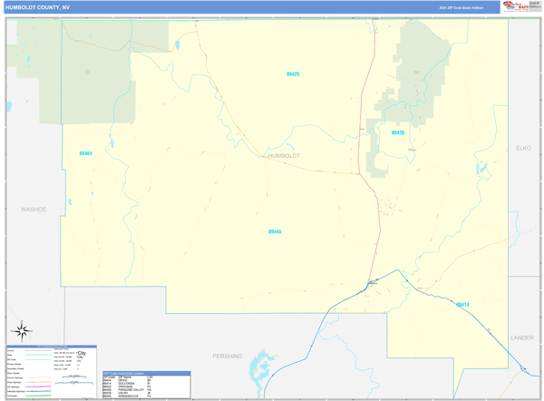 Humboldt County Zip Code Map - United States Map