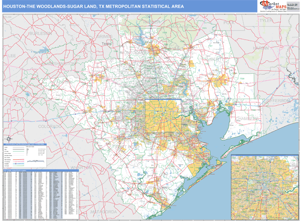 Houston Metro Area Zip Code Map 5897