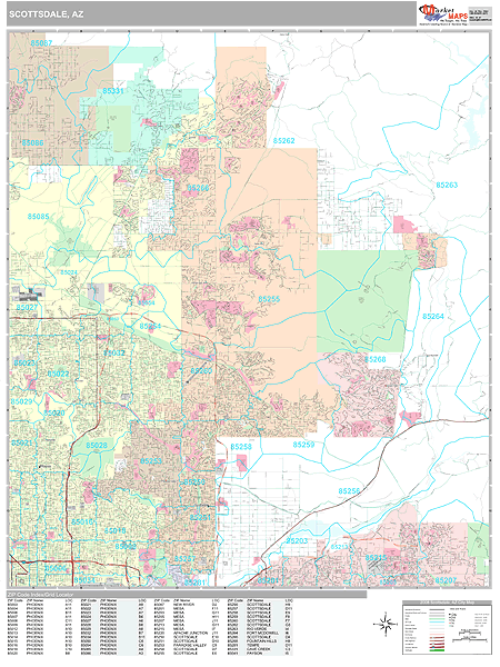 North Scottsdale Zip Codes Map