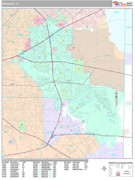 Mesquite Zip Code Map | Draw A Topographic Map