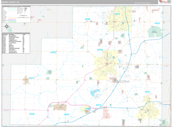 medina-county-oh-wall-map-premium-style-by-marketmaps