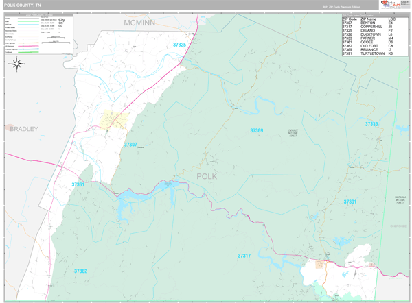 Polk County Zip Code Map