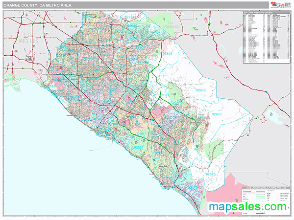 Orange County By Zip Code Map 9020