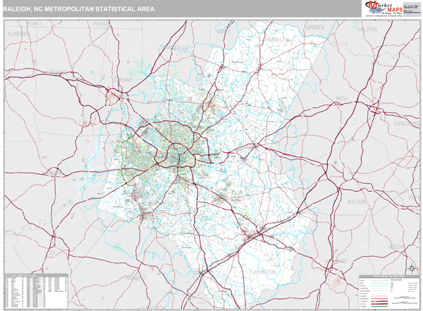 Raleigh Metro Area Map