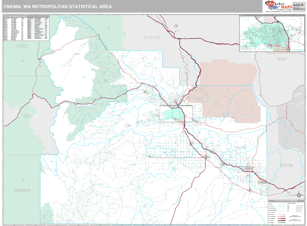 Yakima Washington Zip Code Map - Map