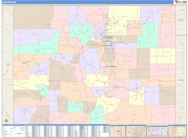 Colorado Wall Map 7426
