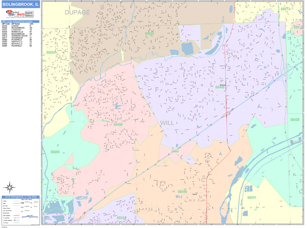 Bolingbrook Il Zip Code Map - Map